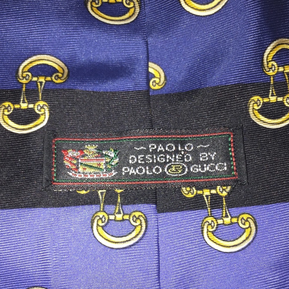 Paolo Gucci tie blue multiprint unverified - Picture 3 of 8